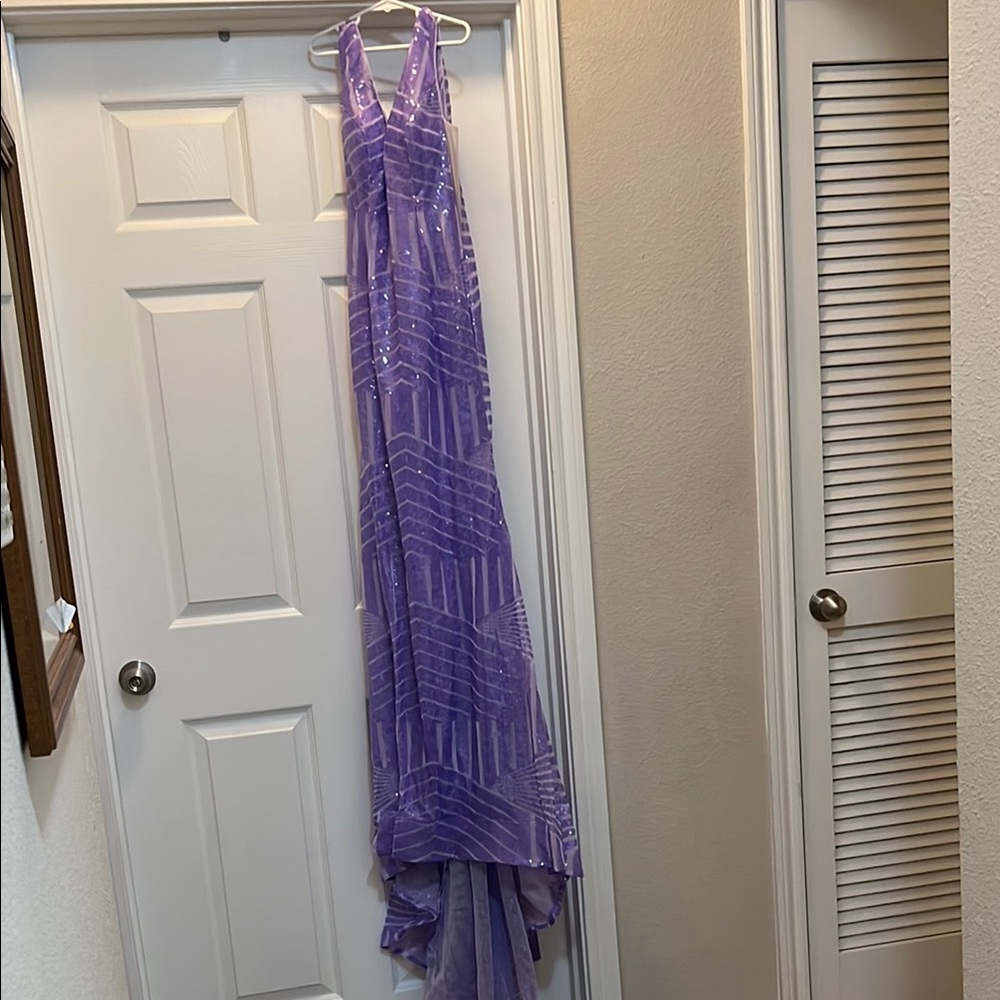 Purple Sequin Gown